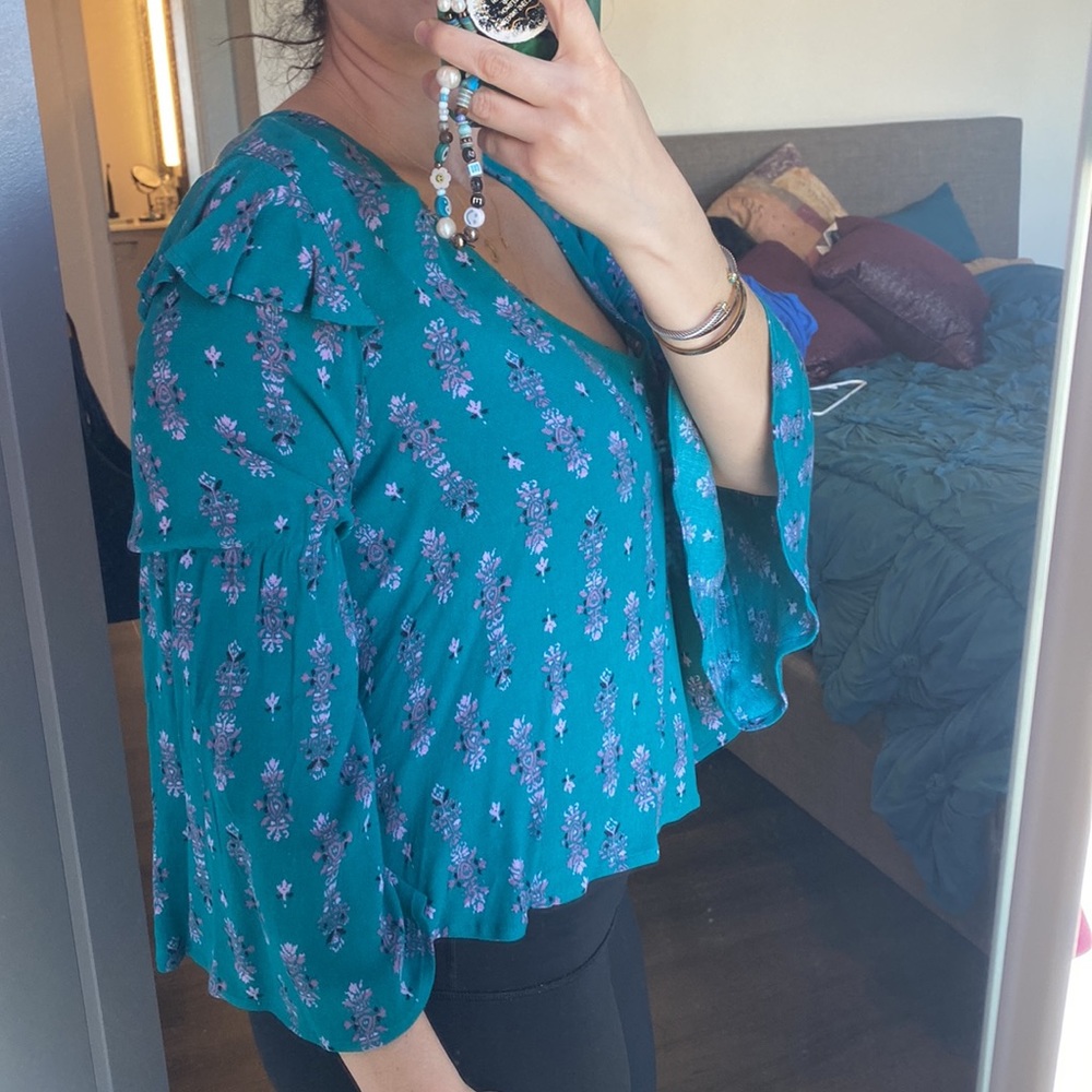 BP teal boho blouse - Picture 5 of 9